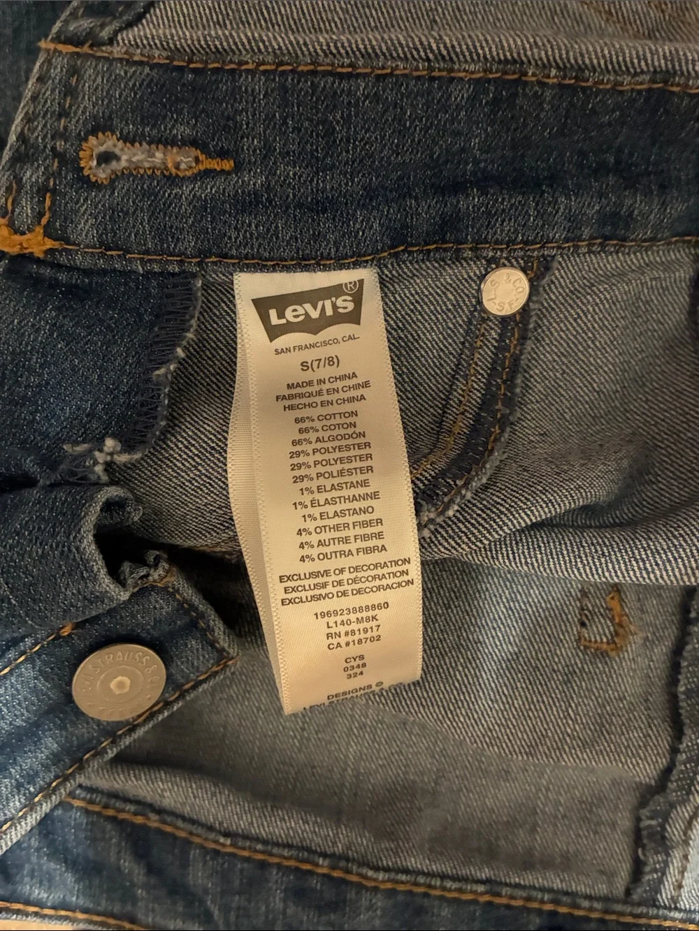 Levi's Medium Blue Denim overalls kids small